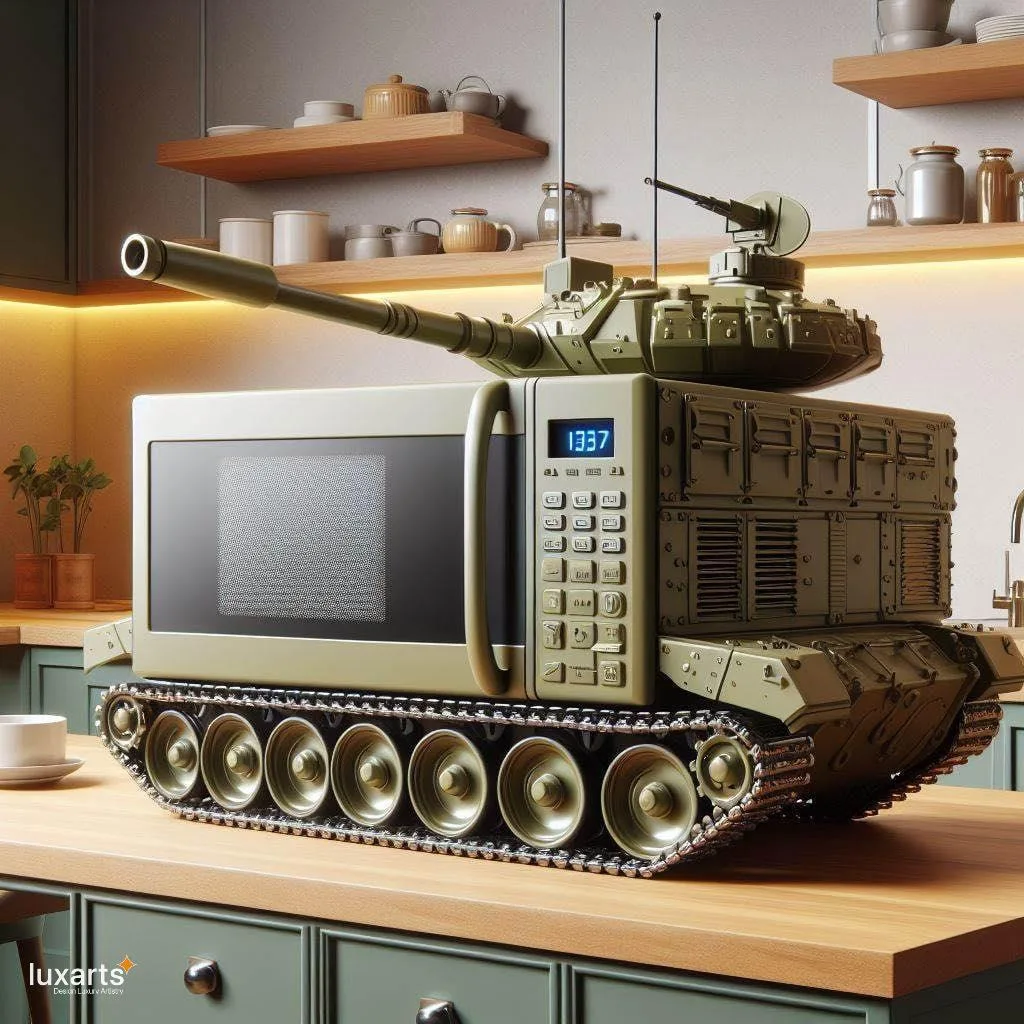 Power Up Your Kitchen: Tank-Inspired Microwave for Heavy-Duty Cooking luxarts tank inspired microwave 0 jpg