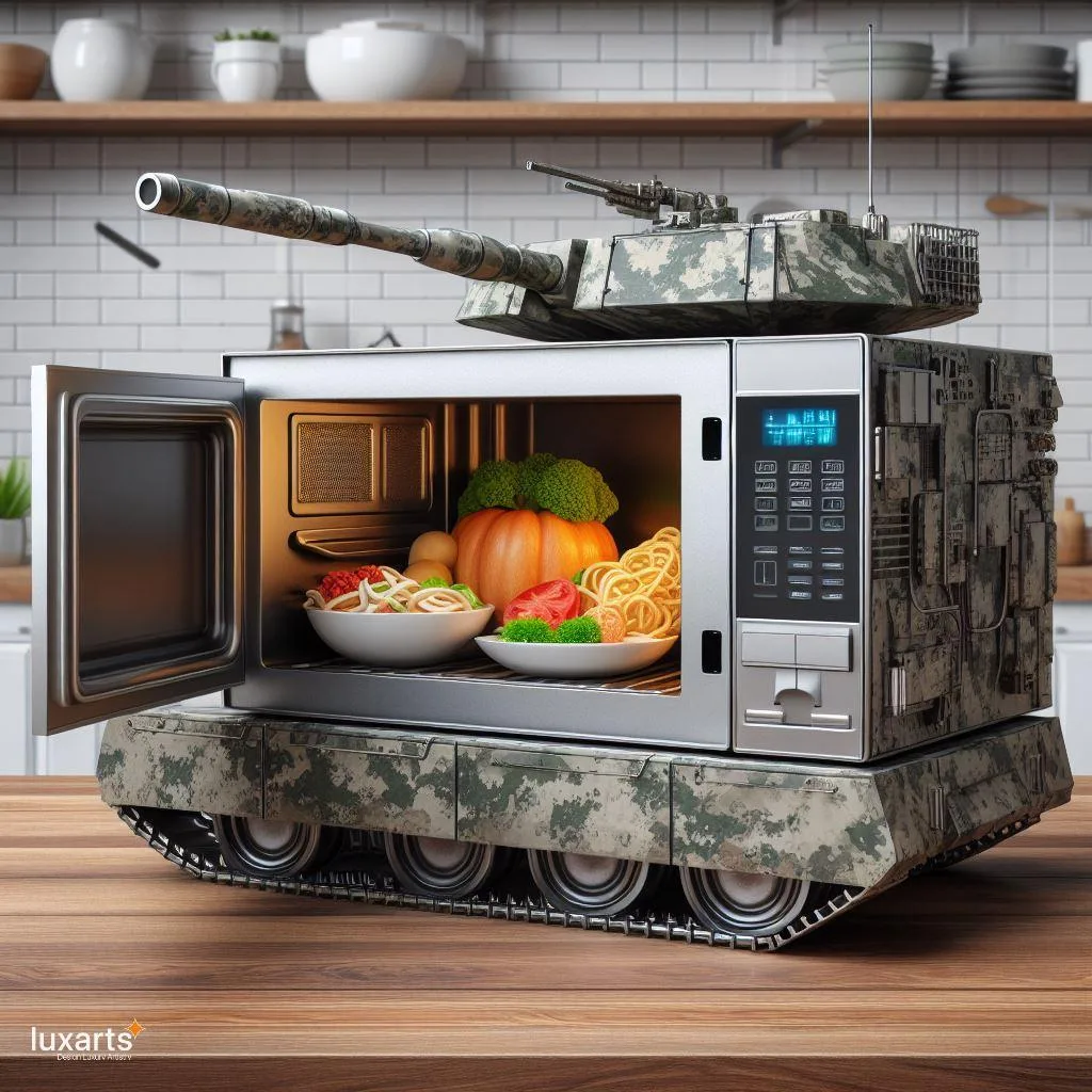 Power Up Your Kitchen: Tank-Inspired Microwave for Heavy-Duty Cooking luxarts tank inspired microwave 1 jpg