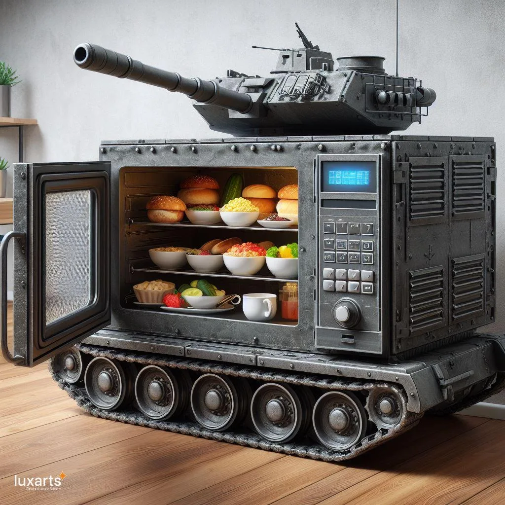 Power Up Your Kitchen: Tank-Inspired Microwave for Heavy-Duty Cooking luxarts tank inspired microwave 2 jpg