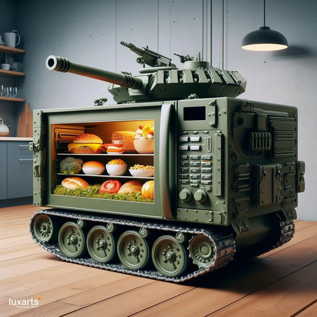 Power Up Your Kitchen: Tank-Inspired Microwave for Heavy-Duty Cooking luxarts tank inspired microwave 4 jpg
