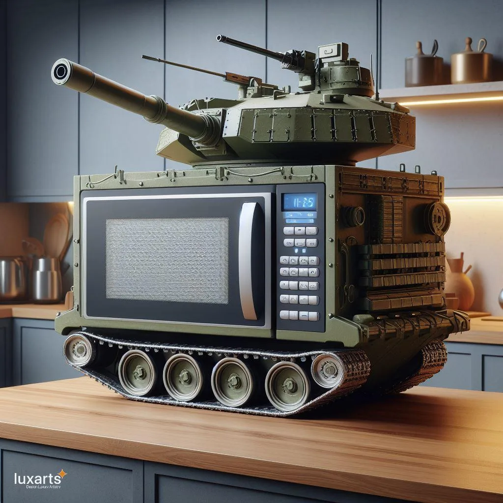 Power Up Your Kitchen: Tank-Inspired Microwave for Heavy-Duty Cooking luxarts tank inspired microwave 6 jpg