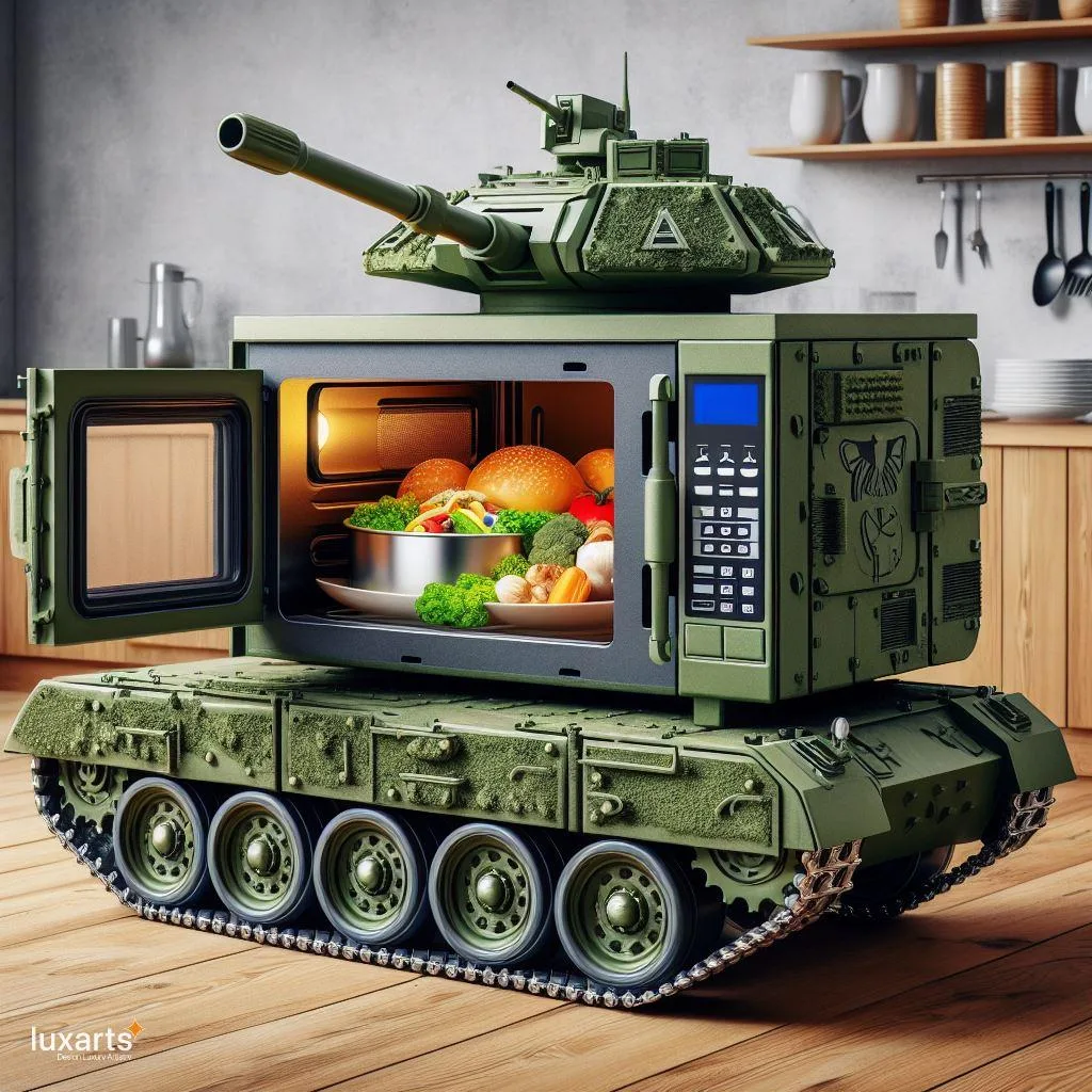 Power Up Your Kitchen: Tank-Inspired Microwave for Heavy-Duty Cooking luxarts tank inspired microwave 8 jpg