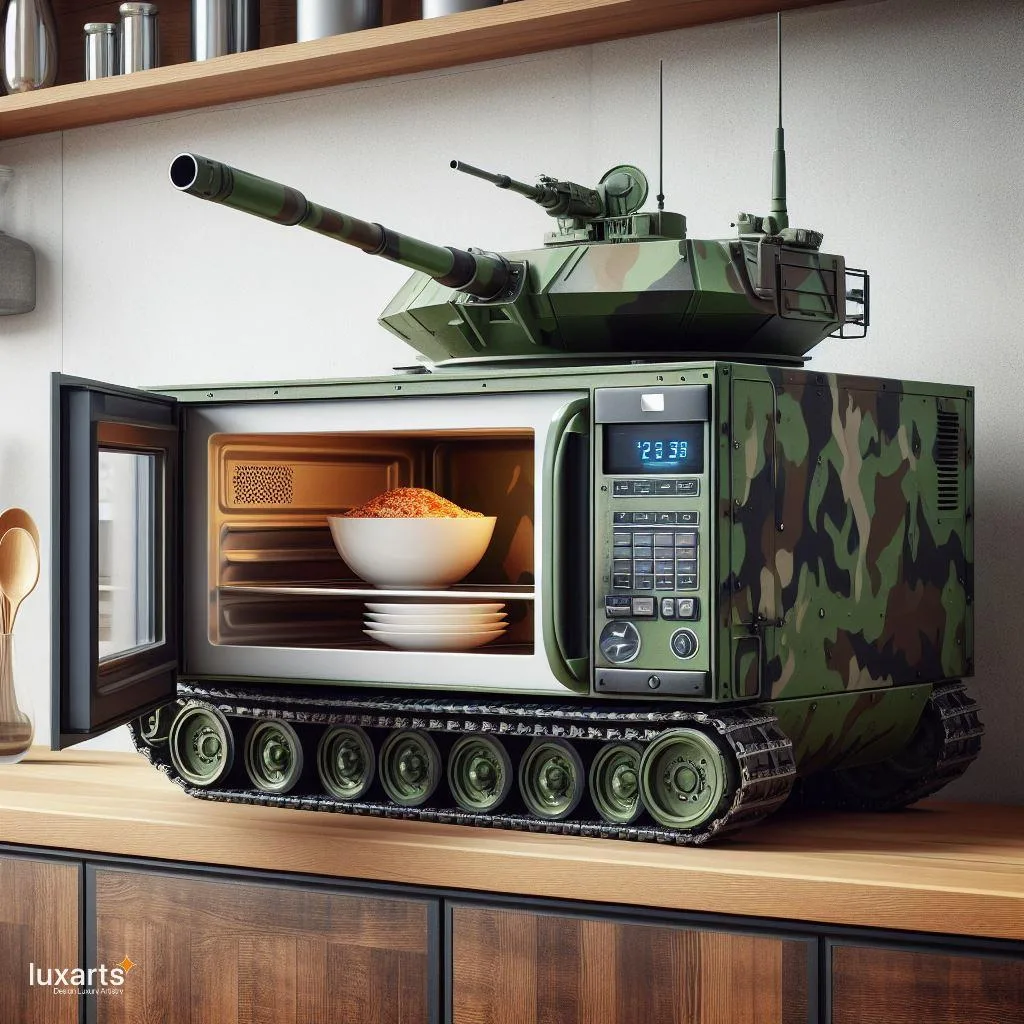 Power Up Your Kitchen: Tank-Inspired Microwave for Heavy-Duty Cooking luxarts tank inspired microwave 9 jpg