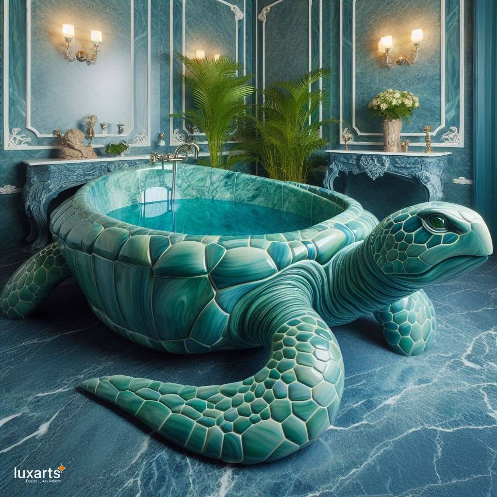 Dive into Serenity: Turtle-Shaped Bathtubs for Tranquil Soaks luxarts turtle bathtubs 0