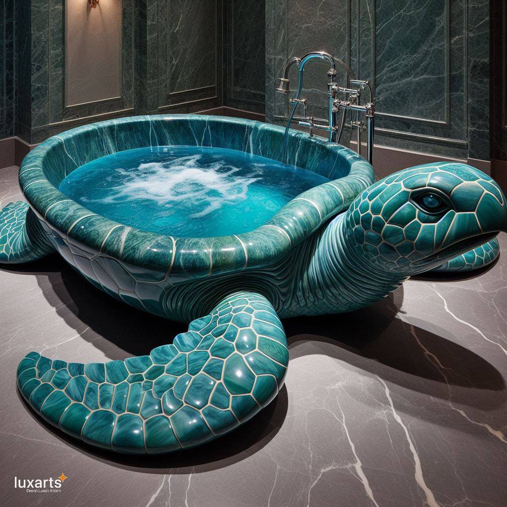 Dive into Serenity: Turtle-Shaped Bathtubs for Tranquil Soaks luxarts turtle bathtubs 1
