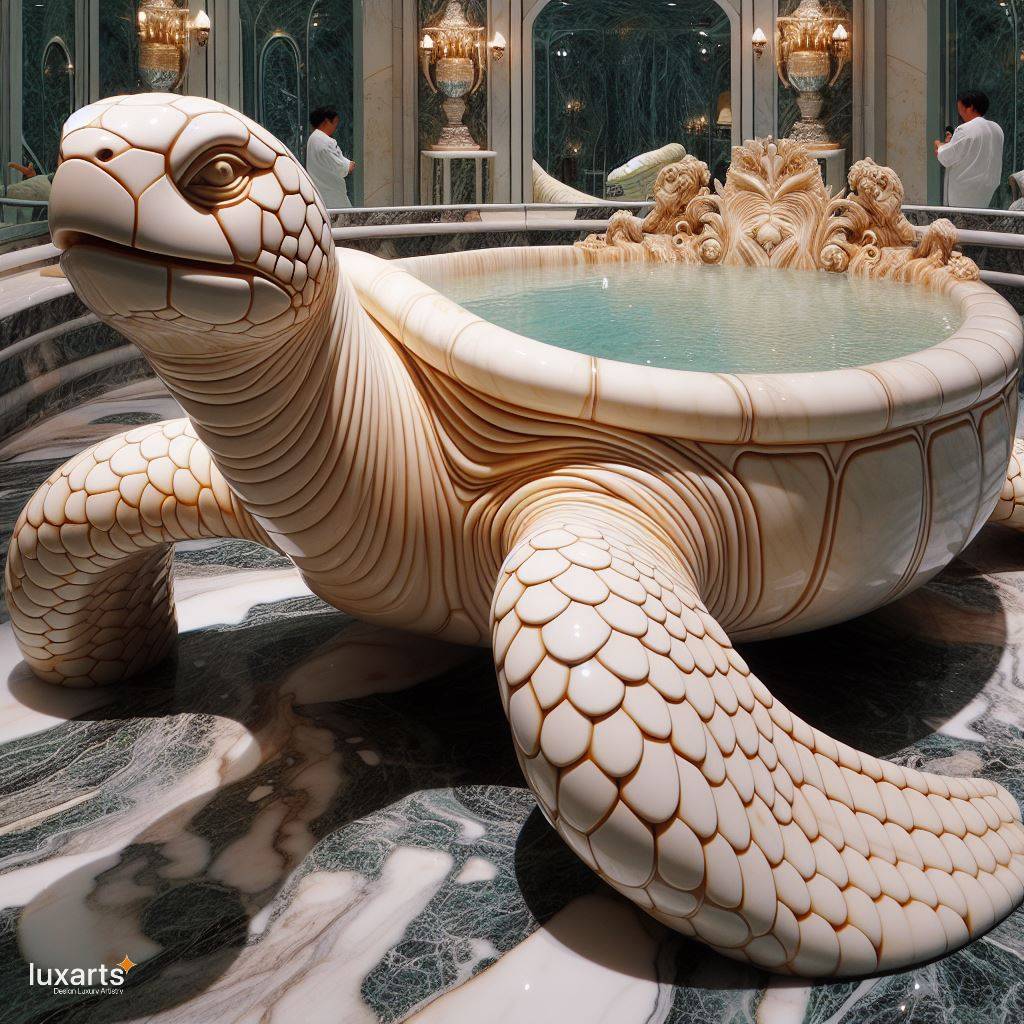 Dive into Serenity: Turtle-Shaped Bathtubs for Tranquil Soaks luxarts turtle bathtubs 2