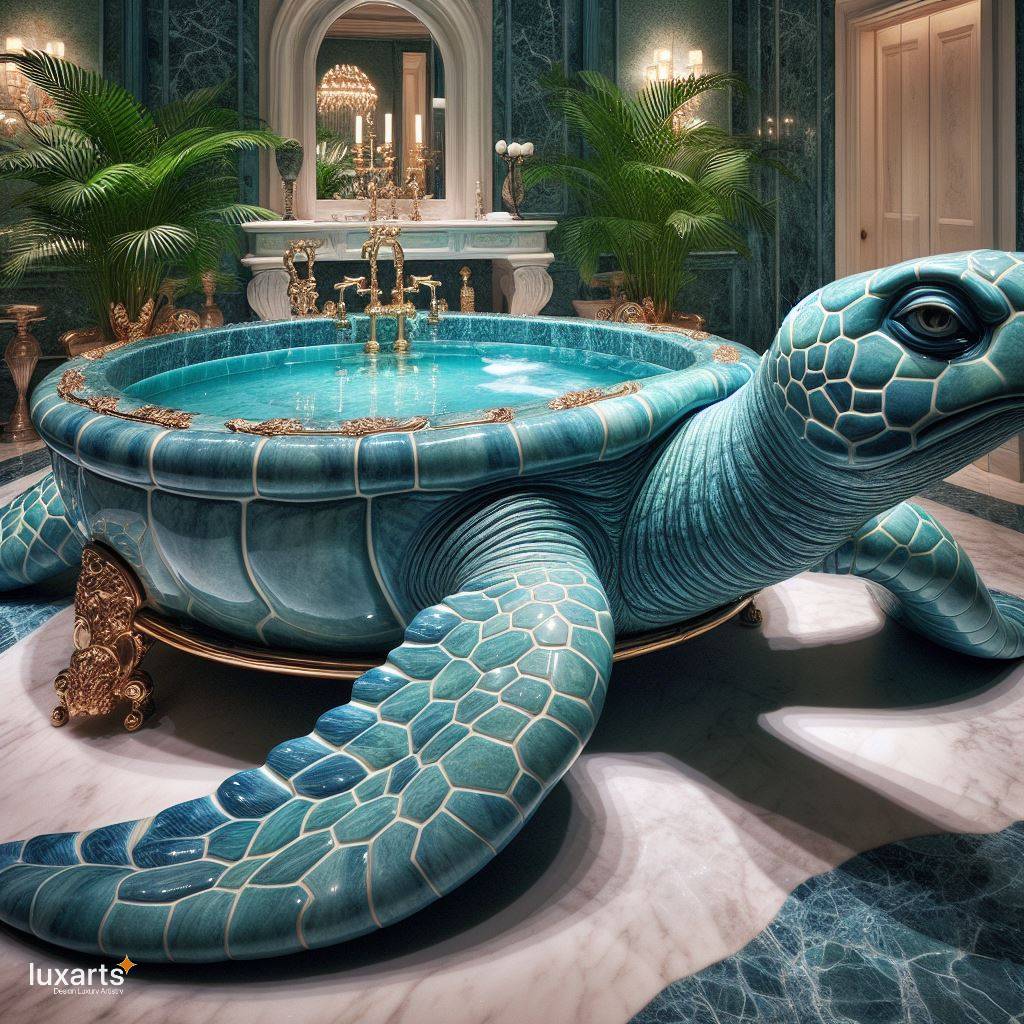 Dive into Serenity: Turtle-Shaped Bathtubs for Tranquil Soaks luxarts turtle bathtubs 3