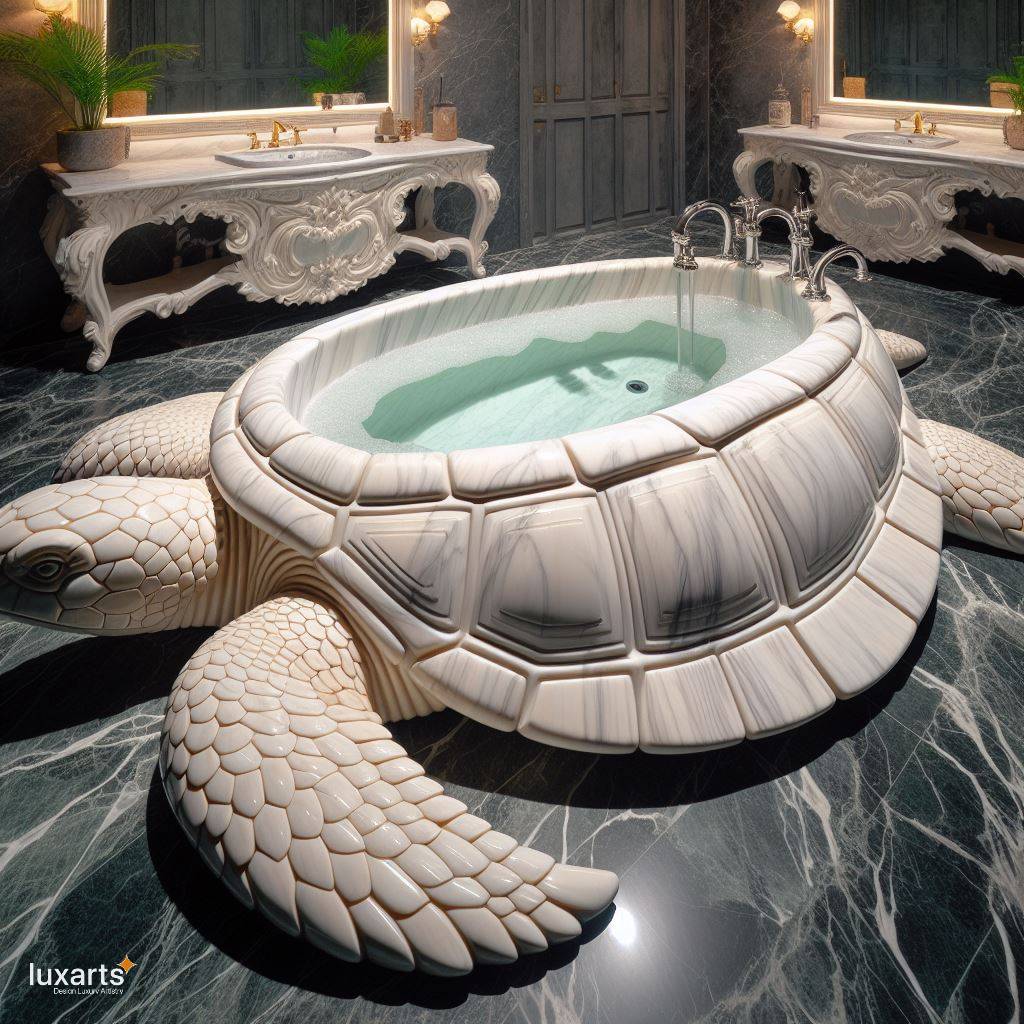 Dive into Serenity: Turtle-Shaped Bathtubs for Tranquil Soaks luxarts turtle bathtubs 4