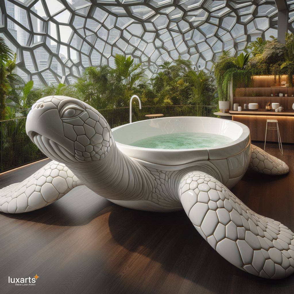 Dive into Serenity: Turtle-Shaped Bathtubs for Tranquil Soaks luxarts turtle bathtubs 5