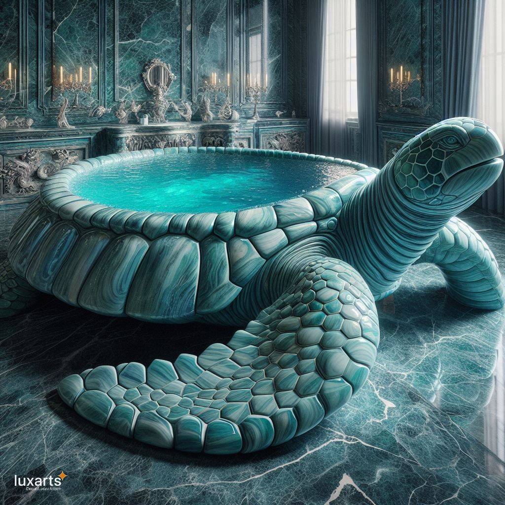 Dive into Serenity: Turtle-Shaped Bathtubs for Tranquil Soaks luxarts turtle bathtubs 6