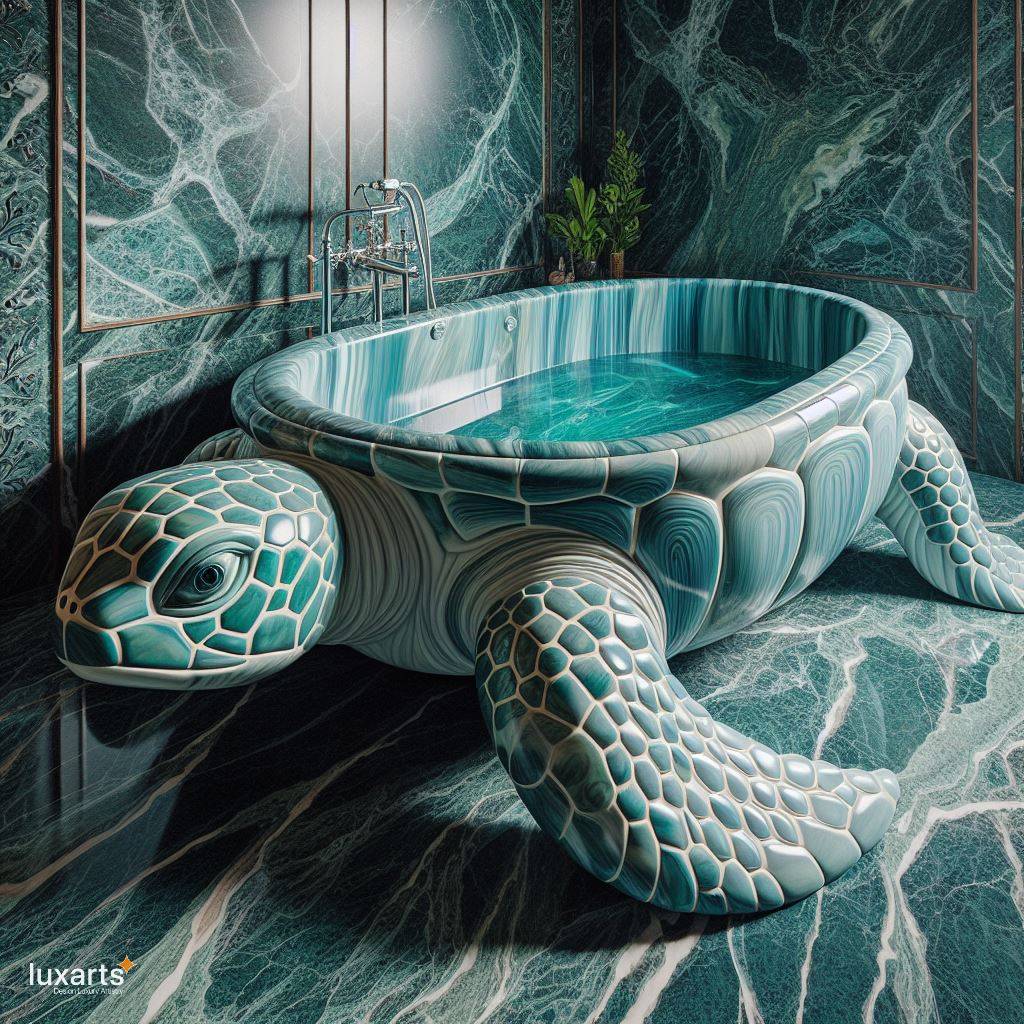 Dive into Serenity: Turtle-Shaped Bathtubs for Tranquil Soaks luxarts turtle bathtubs 7
