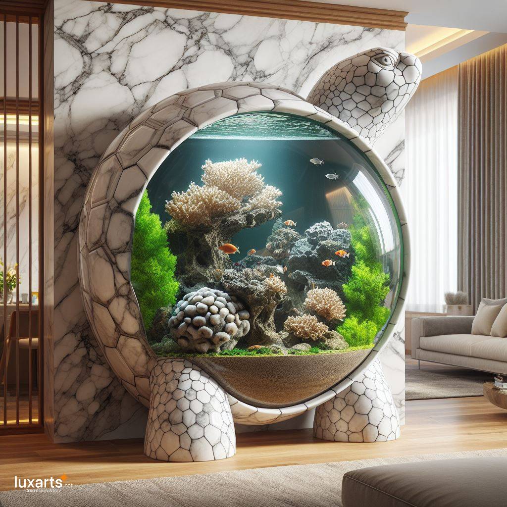 Underwater Wonderland: Turtle-Shaped Aquarium for a Unique Marine Display luxarts turtle shaped aquariums 11