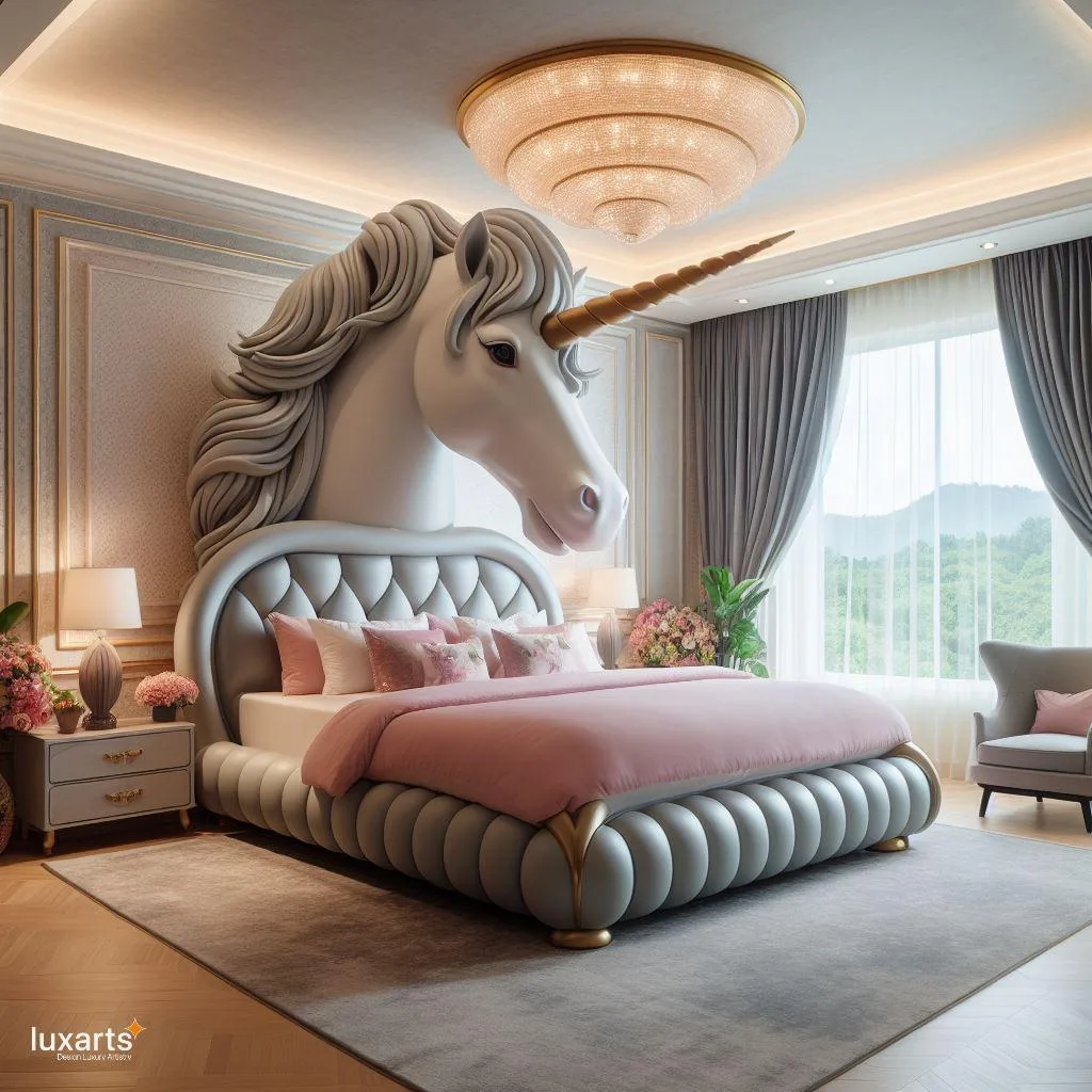 Dream in Magic: Unicorn-Inspired Bed for Enchanting Sleep luxarts unicorn inspired bed 0 jpg