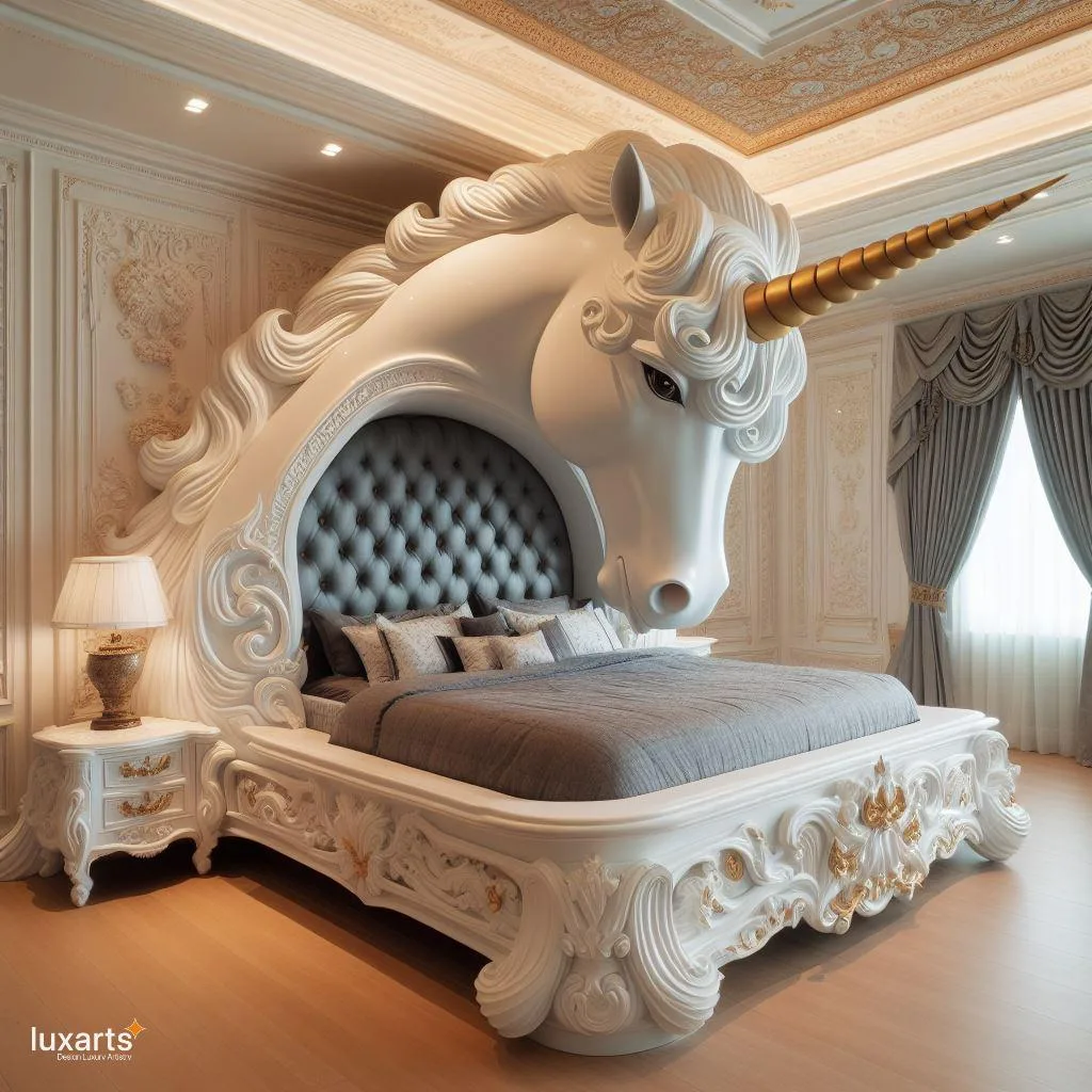 Dream in Magic: Unicorn-Inspired Bed for Enchanting Sleep luxarts unicorn inspired bed 3 jpg