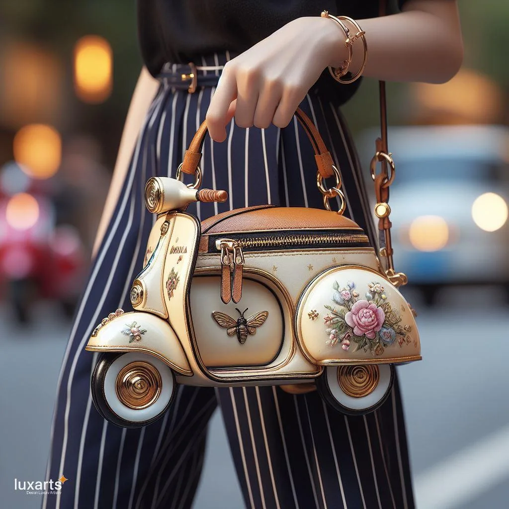 Vespa Inspired HandBag: Reviving Retro Chic in Urban Fashion luxarts vespa handbag 12 jpg
