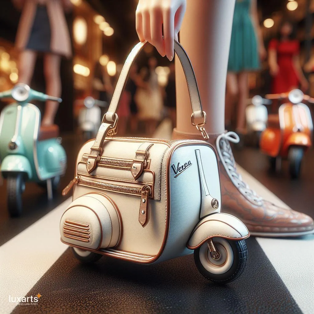 Vespa Inspired HandBag: Reviving Retro Chic in Urban Fashion luxarts vespa handbag 4 jpg