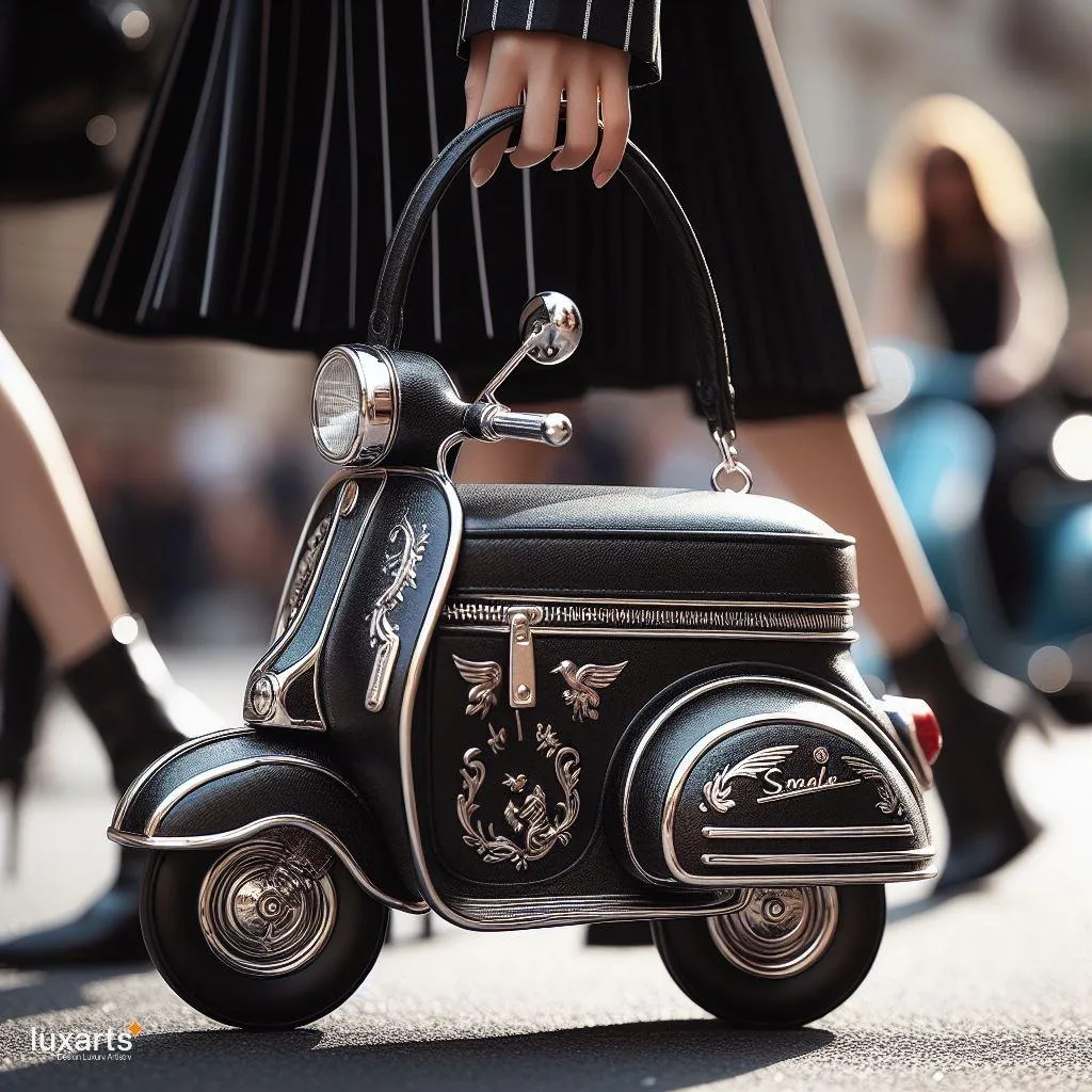 Vespa Inspired HandBag: Reviving Retro Chic in Urban Fashion luxarts vespa handbag 6 jpg
