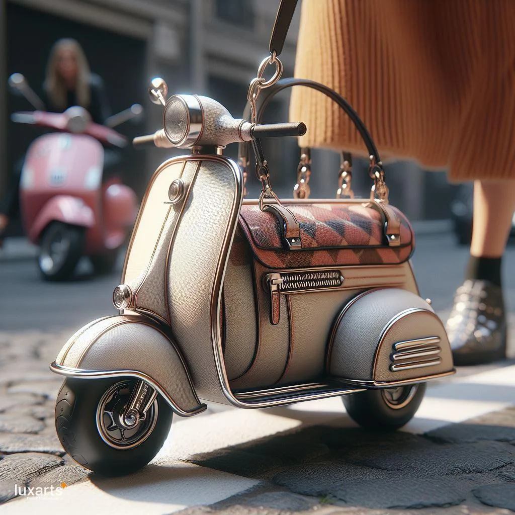 Vespa Inspired HandBag: Reviving Retro Chic in Urban Fashion luxarts vespa handbag 8 jpg