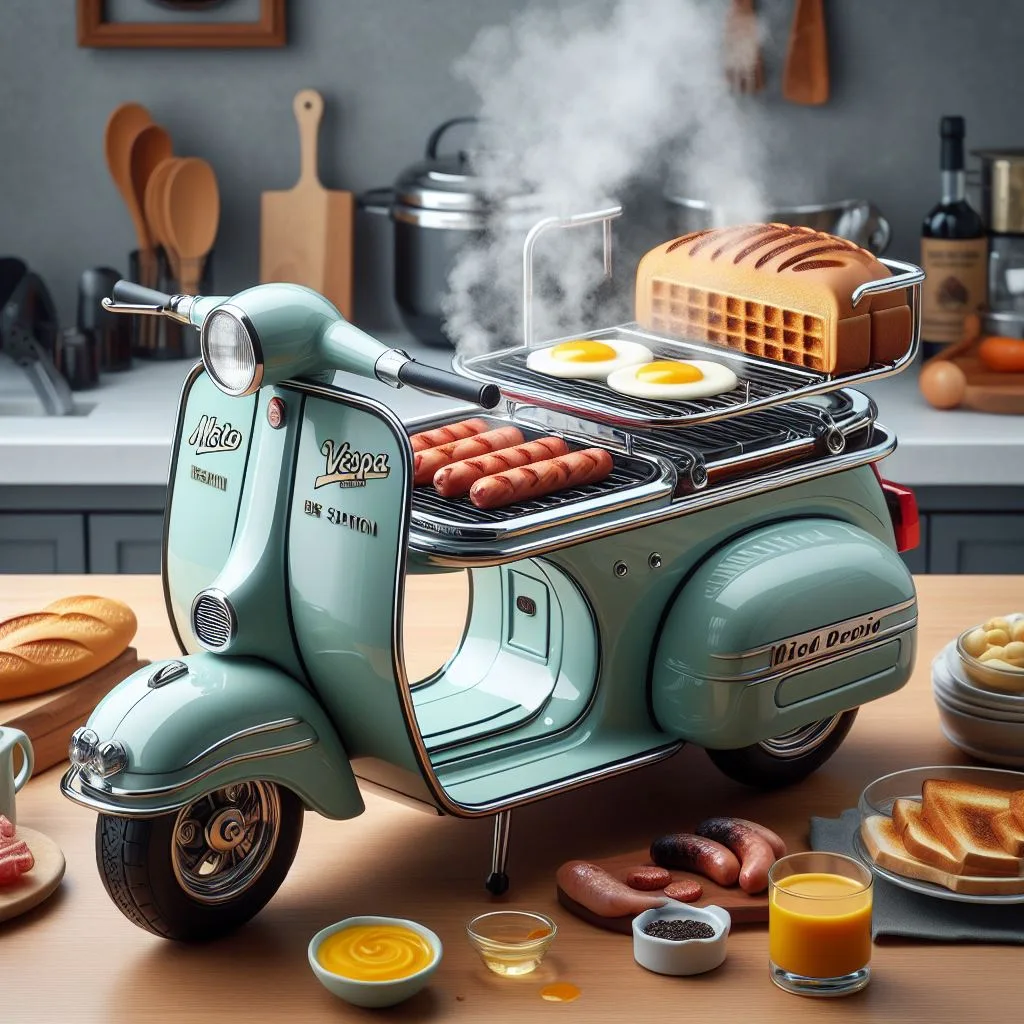 Rise and Shine in Style: Vespa-Inspired Breakfast Stations for Modern Kitchens luxarts vespa inspired breakfast stations 11 jpg
