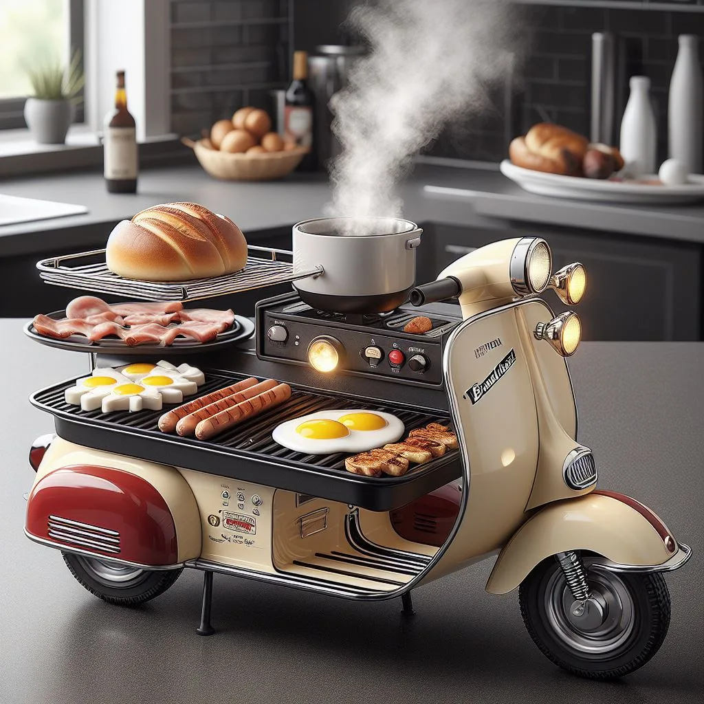 Rise and Shine in Style: Vespa-Inspired Breakfast Stations for Modern Kitchens luxarts vespa inspired breakfast stations 12 jpg