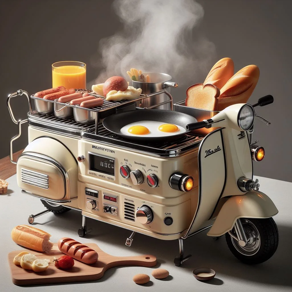 Rise and Shine in Style: Vespa-Inspired Breakfast Stations for Modern Kitchens luxarts vespa inspired breakfast stations 3 jpg