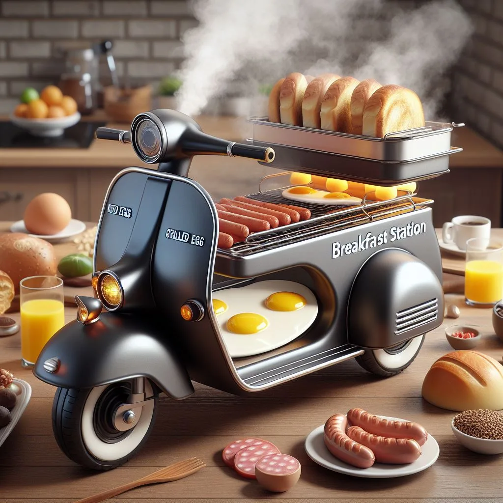 Rise and Shine in Style: Vespa-Inspired Breakfast Stations for Modern Kitchens luxarts vespa inspired breakfast stations 4 jpg