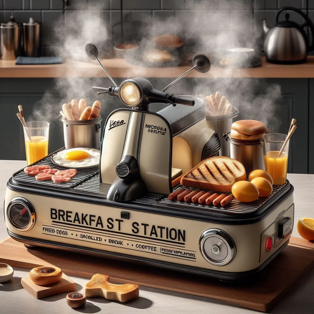 Rise and Shine in Style: Vespa-Inspired Breakfast Stations for Modern Kitchens luxarts vespa inspired breakfast stations 8 jpg
