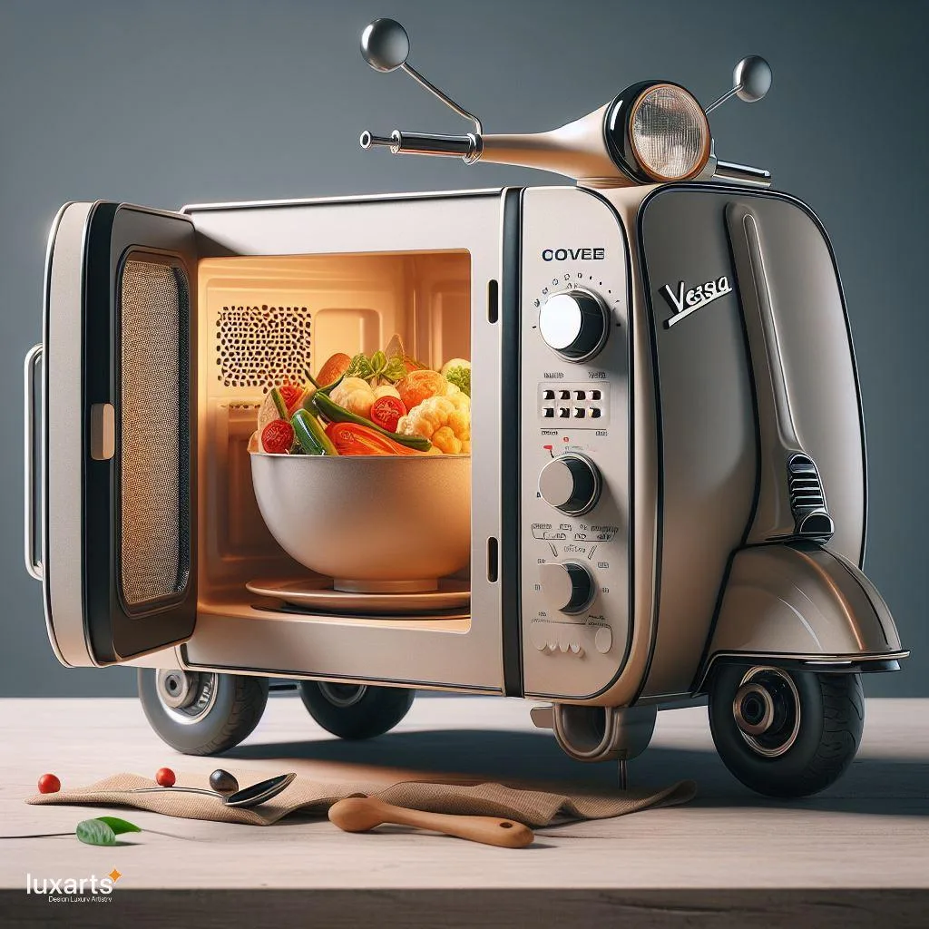 Retro Charm Meets Modern Convenience: The Vespa-Inspired Microwave luxarts vespa inspired microwave 8 jpg