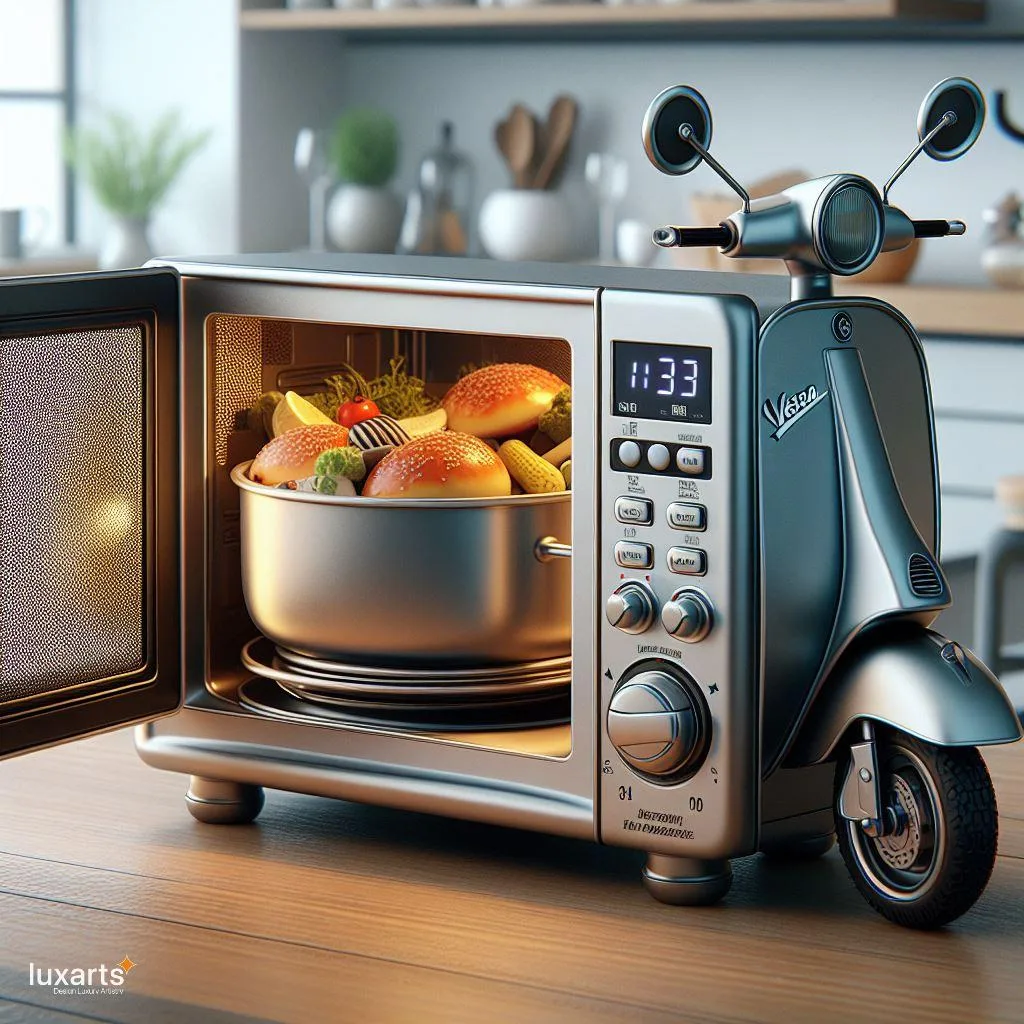 Retro Charm Meets Modern Convenience: The Vespa-Inspired Microwave luxarts vespa inspired microwave 9 jpg