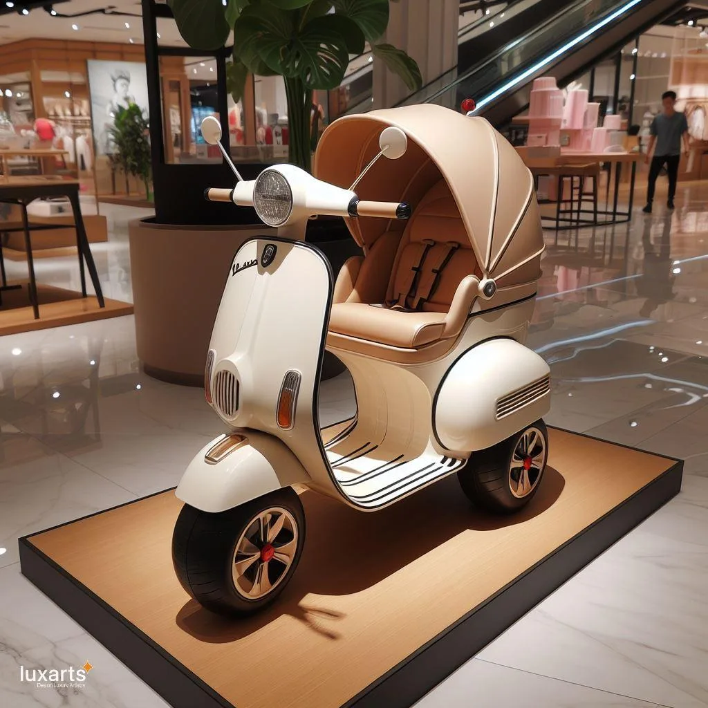 Ride in Style: Vespa-Inspired Stroller for Urban Explorers luxarts vespa inspired stroller 15 jpg