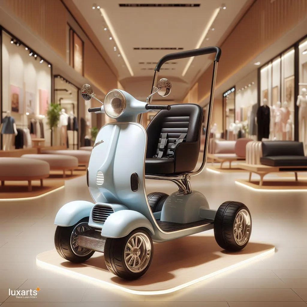 Ride in Style: Vespa-Inspired Stroller for Urban Explorers luxarts vespa inspired stroller 16 jpg