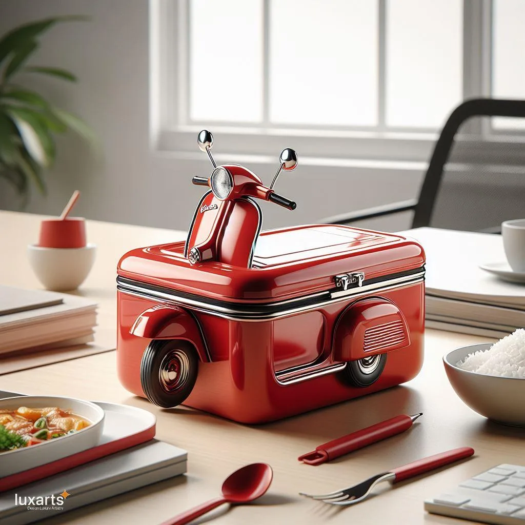 Vespa Inspired Lunch Box: A Retro Twist to Office Dining luxarts vespa lunch box 10 jpg