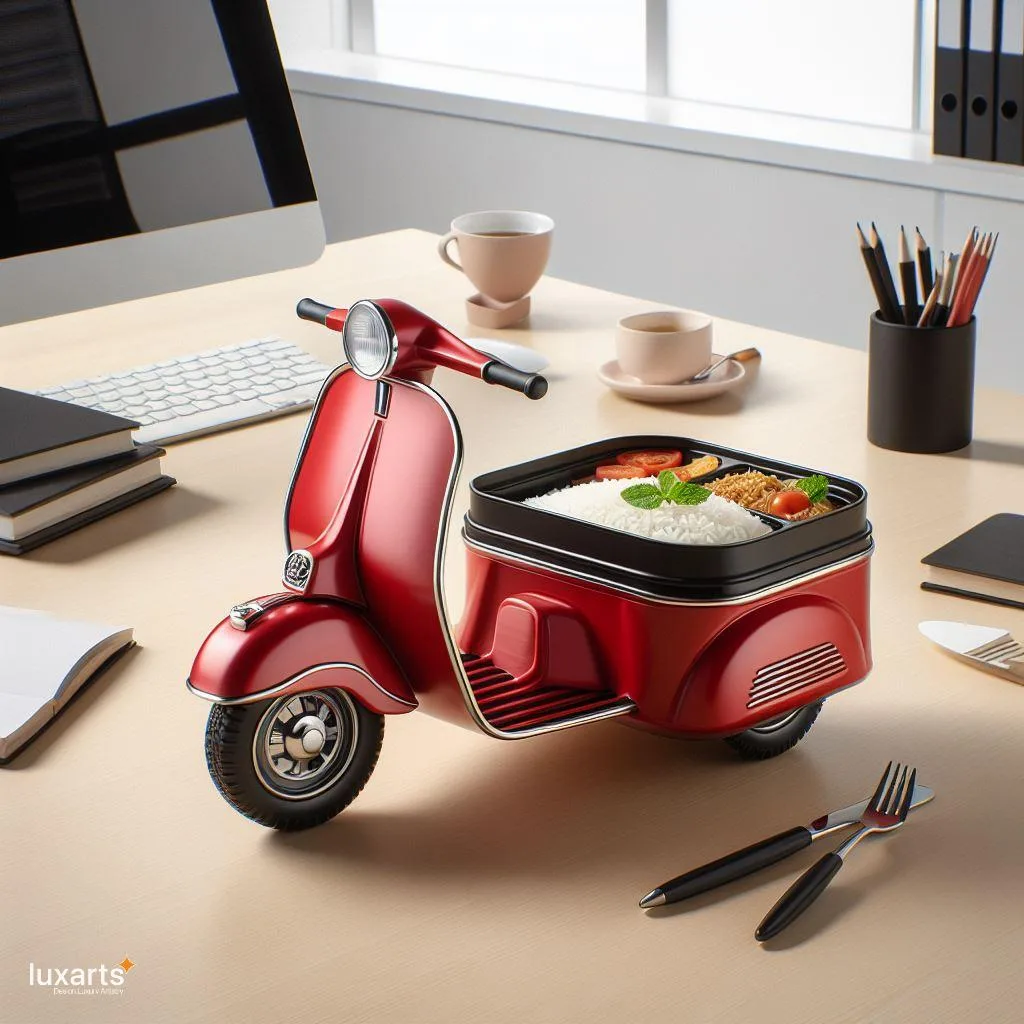 Vespa Inspired Lunch Box: A Retro Twist to Office Dining luxarts vespa lunch box 11 jpg