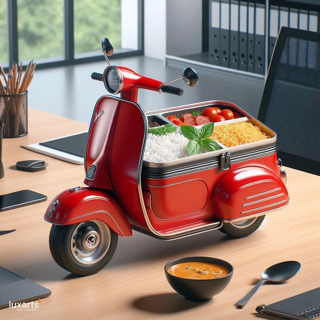 Vespa Inspired Lunch Box: A Retro Twist to Office Dining luxarts vespa lunch box 12 jpg