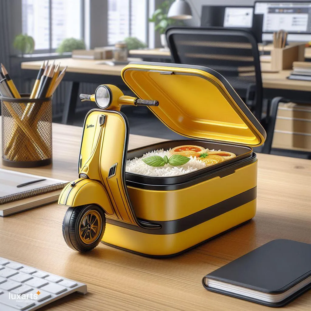 Vespa Inspired Lunch Box: A Retro Twist to Office Dining luxarts vespa lunch box 4 jpg