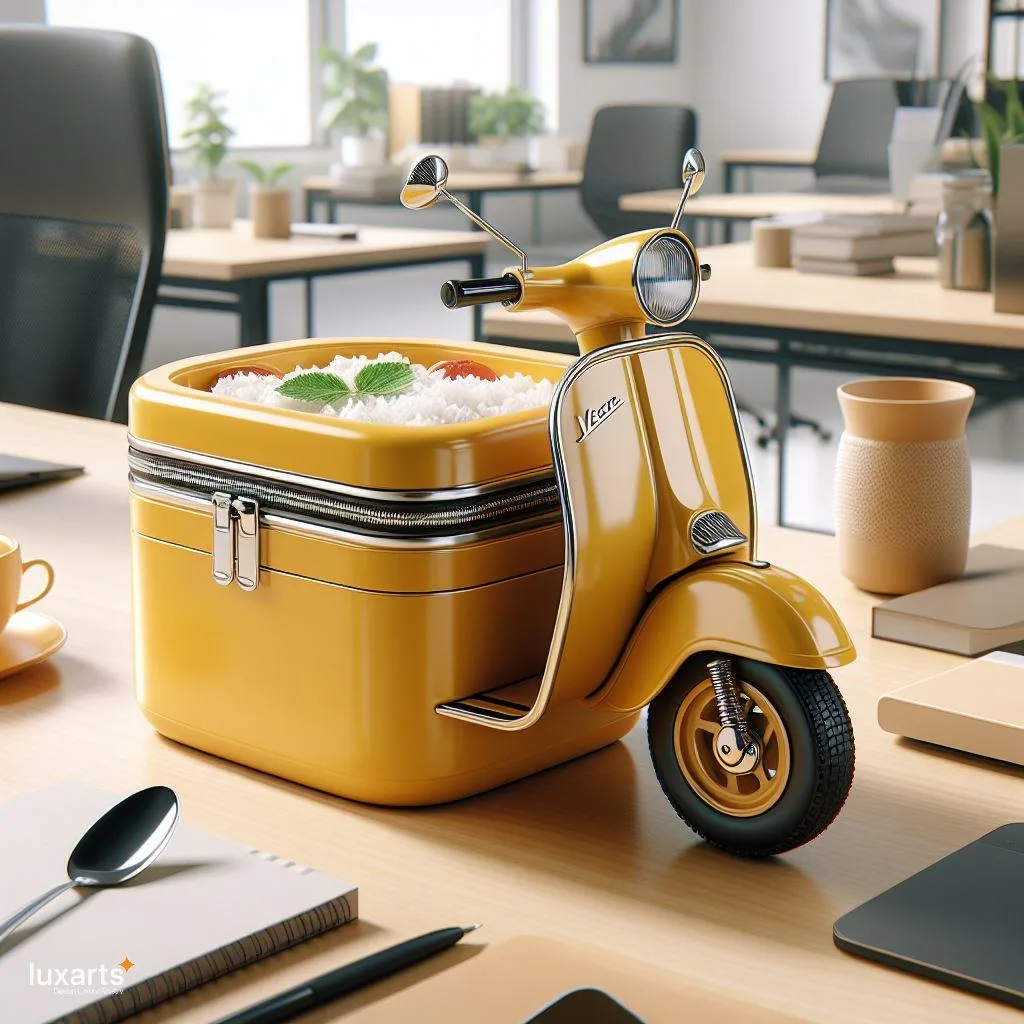 Vespa Inspired Lunch Box: A Retro Twist to Office Dining luxarts vespa lunch box 5 jpg