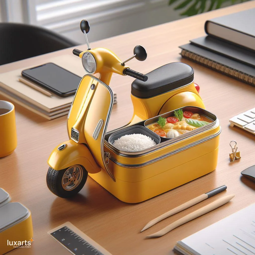 Vespa Inspired Lunch Box: A Retro Twist to Office Dining luxarts vespa lunch box 7 jpg