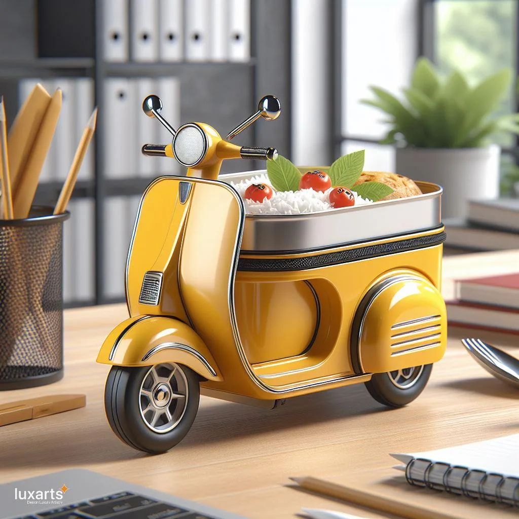 Vespa Inspired Lunch Box: A Retro Twist to Office Dining luxarts vespa lunch box 9 jpg