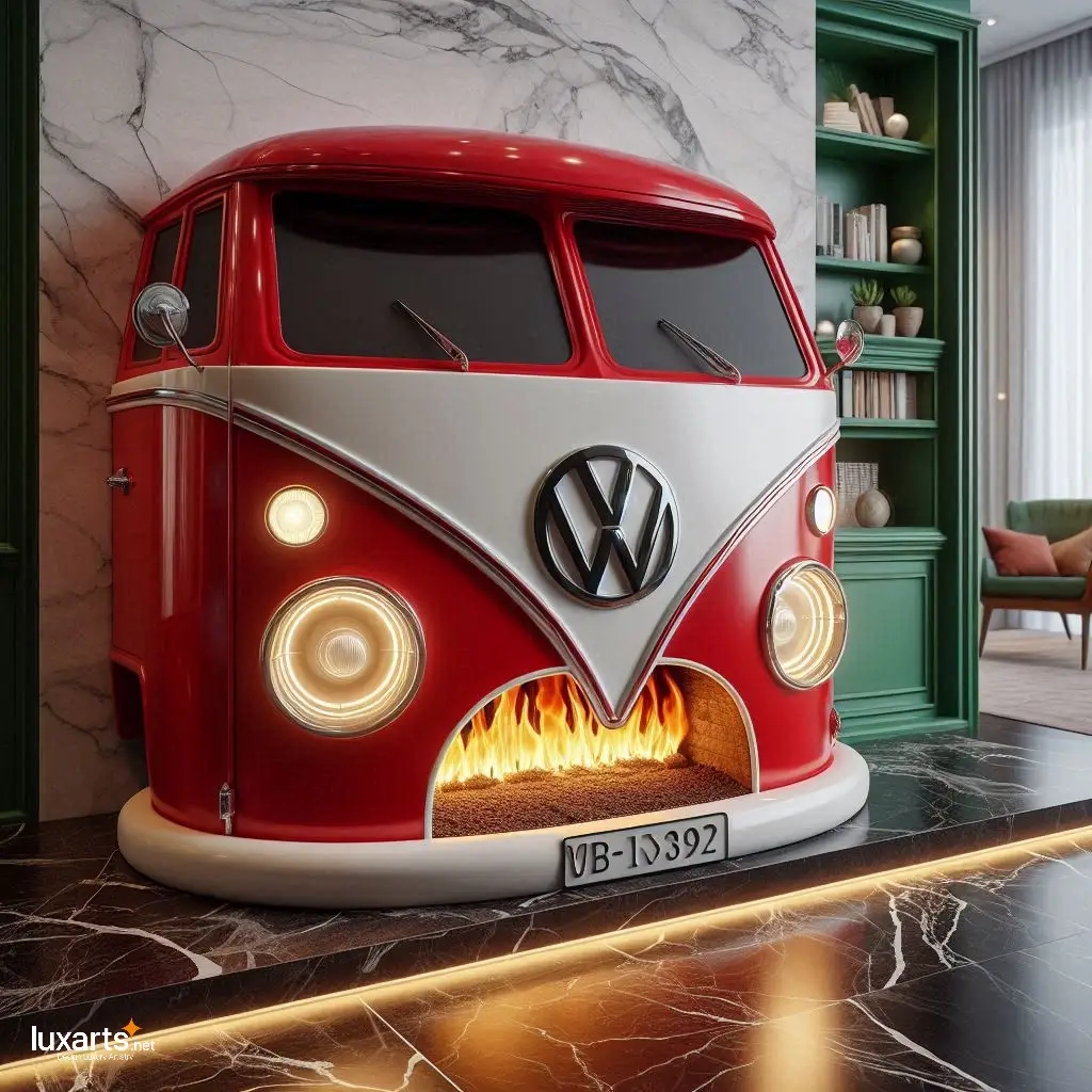 Volkswagen Bus Fireplace: Retro Charm for Cozy Living Spaces luxarts volkswagen bus fireplace 4