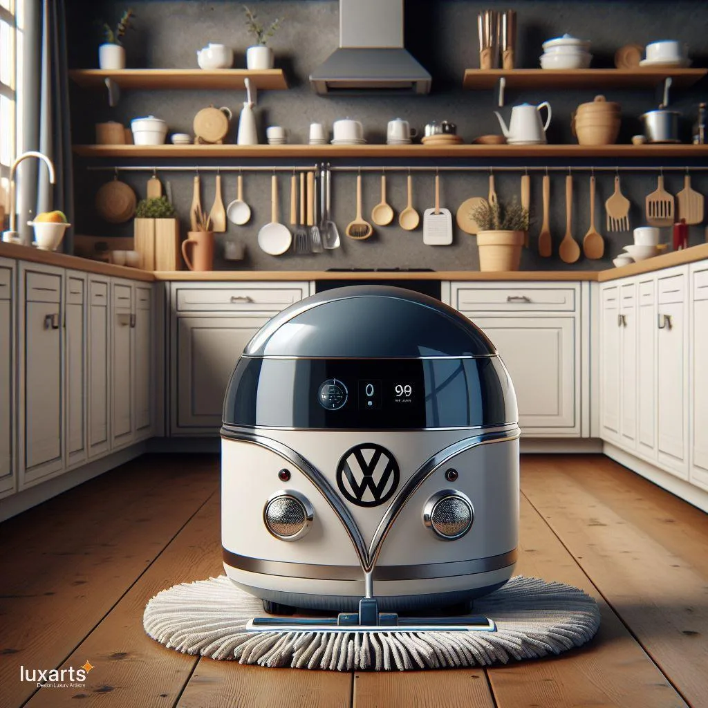 Clean in Style: Volkswagen Bus-Inspired Robot Vacuum & Mop for Effortless Cleaning luxarts volkswagen bus inspired robot vacuum mop 6 jpg