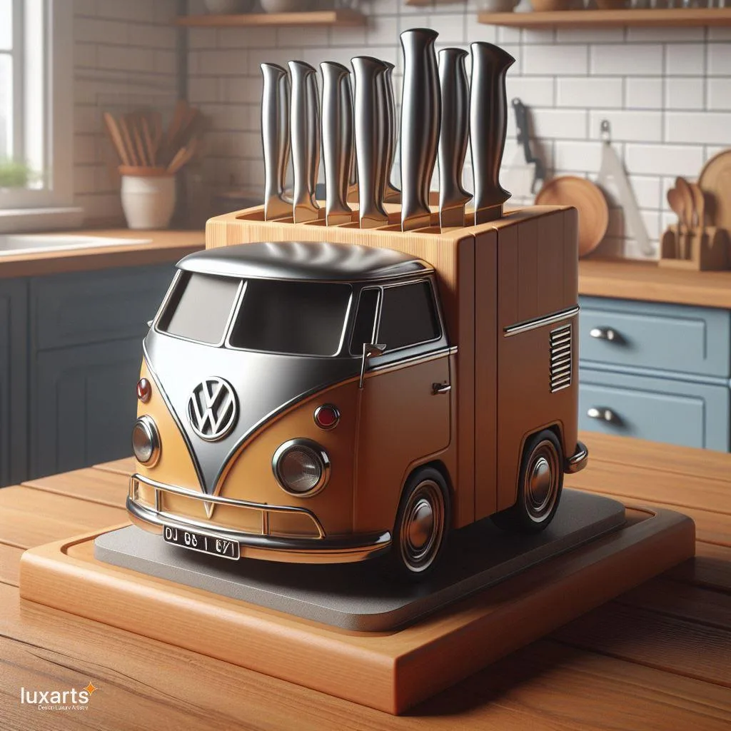 Slice in Retro Style: Volkswagen Bus Knife Block Sets for Culinary Enthusiasts luxarts volkswagen bus knife block sets 0 jpg