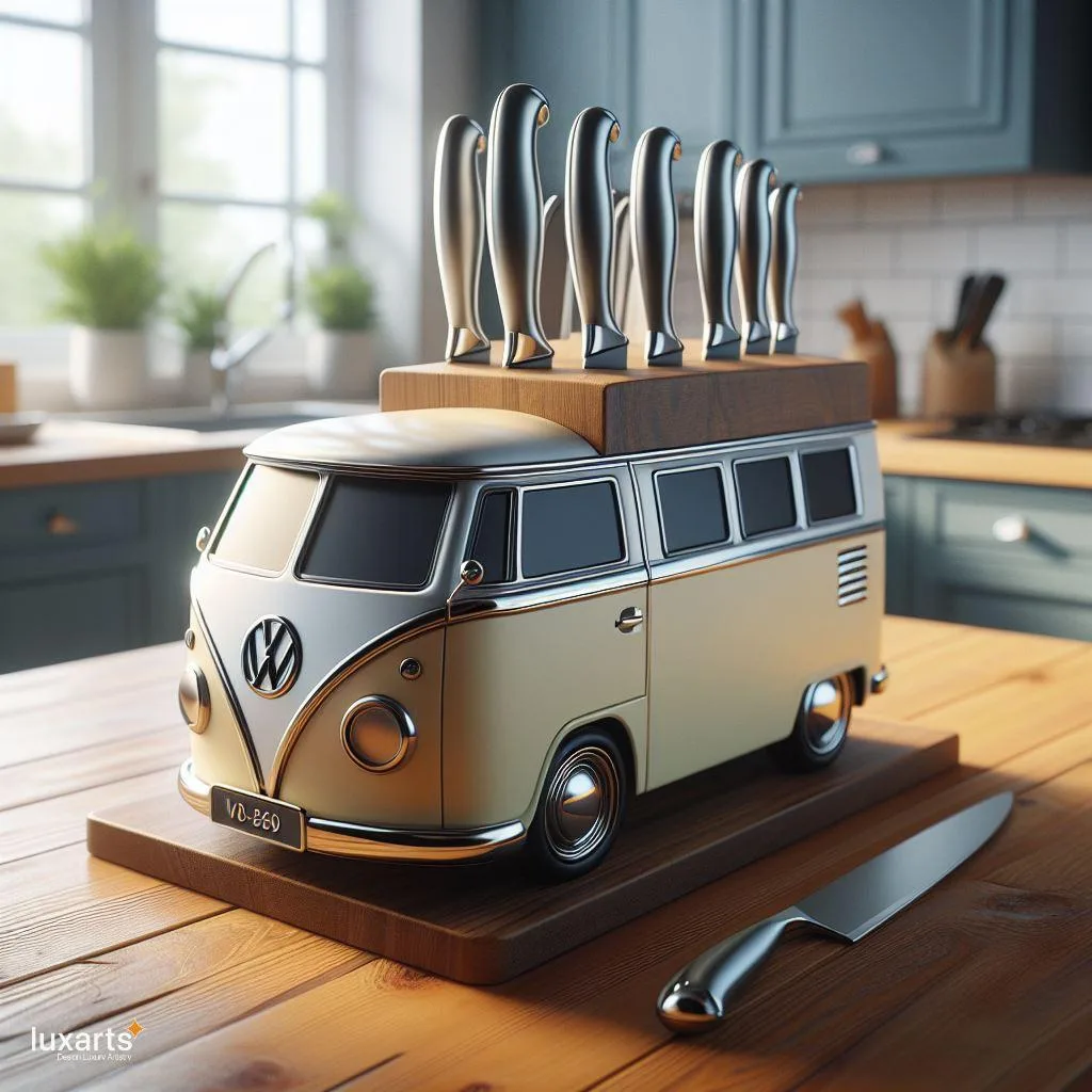 Slice in Retro Style: Volkswagen Bus Knife Block Sets for Culinary Enthusiasts luxarts volkswagen bus knife block sets 10 jpg