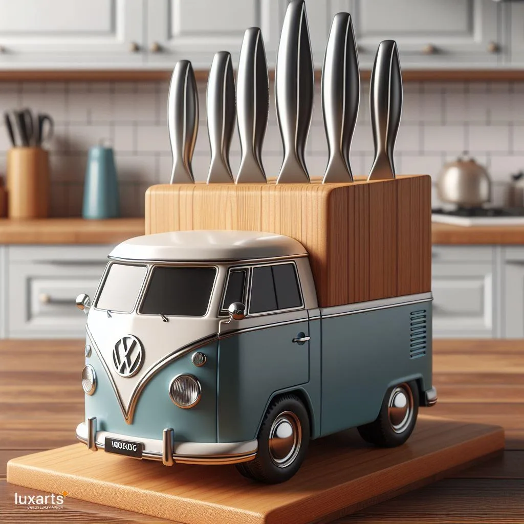 Slice in Retro Style: Volkswagen Bus Knife Block Sets for Culinary Enthusiasts luxarts volkswagen bus knife block sets 11 jpg