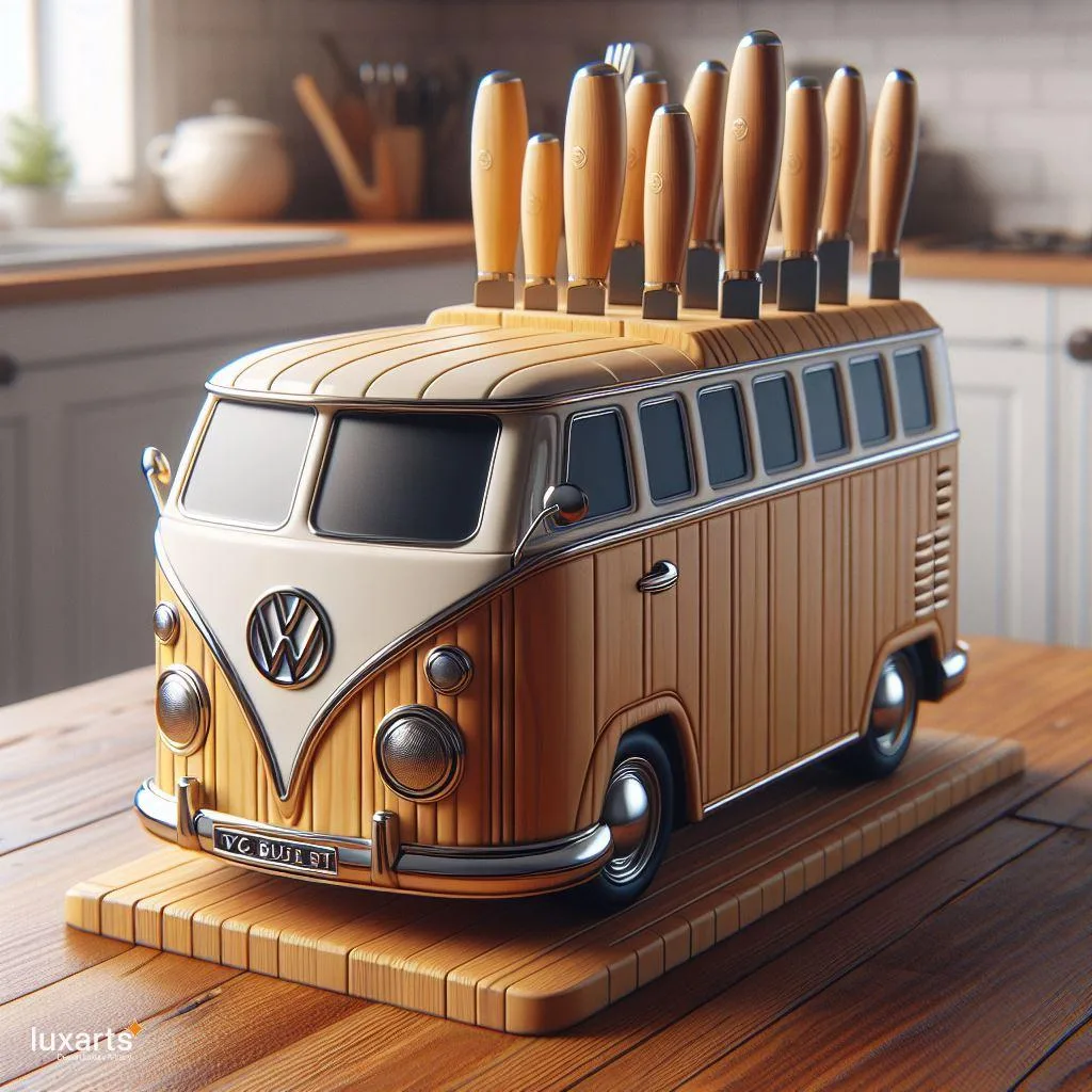 Slice in Retro Style: Volkswagen Bus Knife Block Sets for Culinary Enthusiasts luxarts volkswagen bus knife block sets 3 jpg