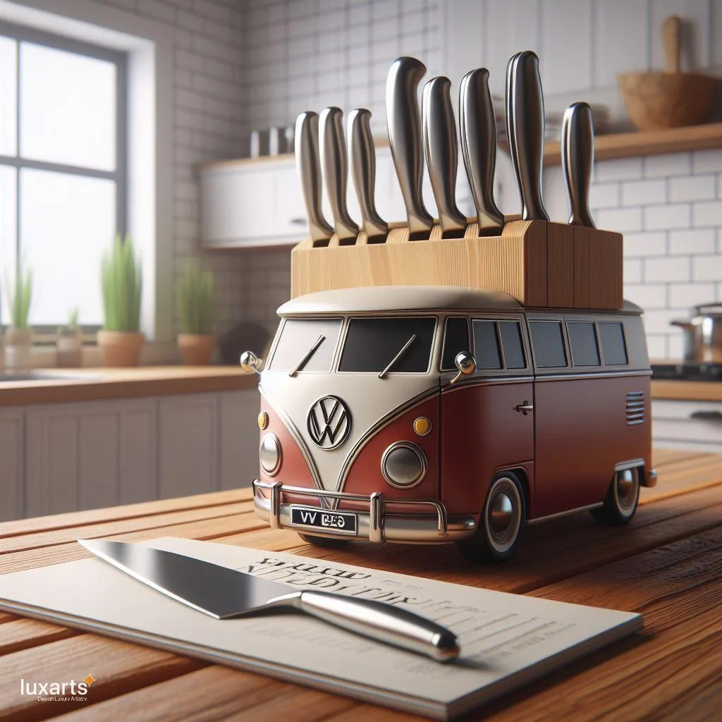 Slice in Retro Style: Volkswagen Bus Knife Block Sets for Culinary Enthusiasts luxarts volkswagen bus knife block sets 4 jpg