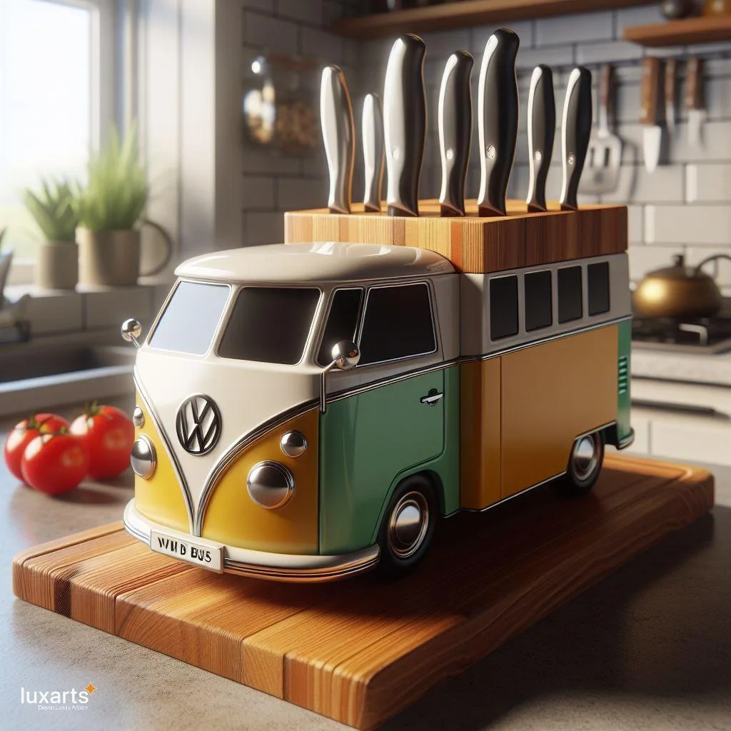 Slice in Retro Style: Volkswagen Bus Knife Block Sets for Culinary Enthusiasts luxarts volkswagen bus knife block sets 5 jpg