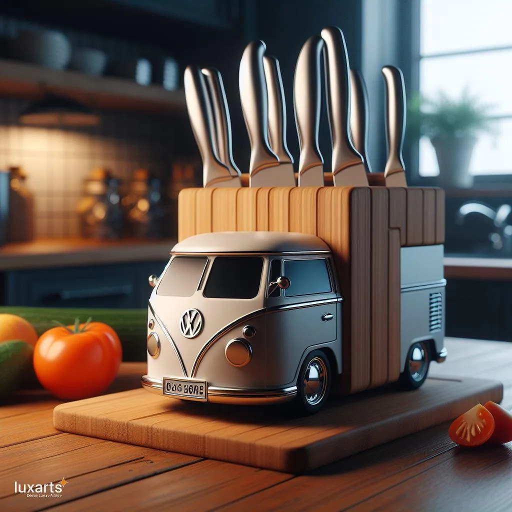Slice in Retro Style: Volkswagen Bus Knife Block Sets for Culinary Enthusiasts luxarts volkswagen bus knife block sets 6 jpg