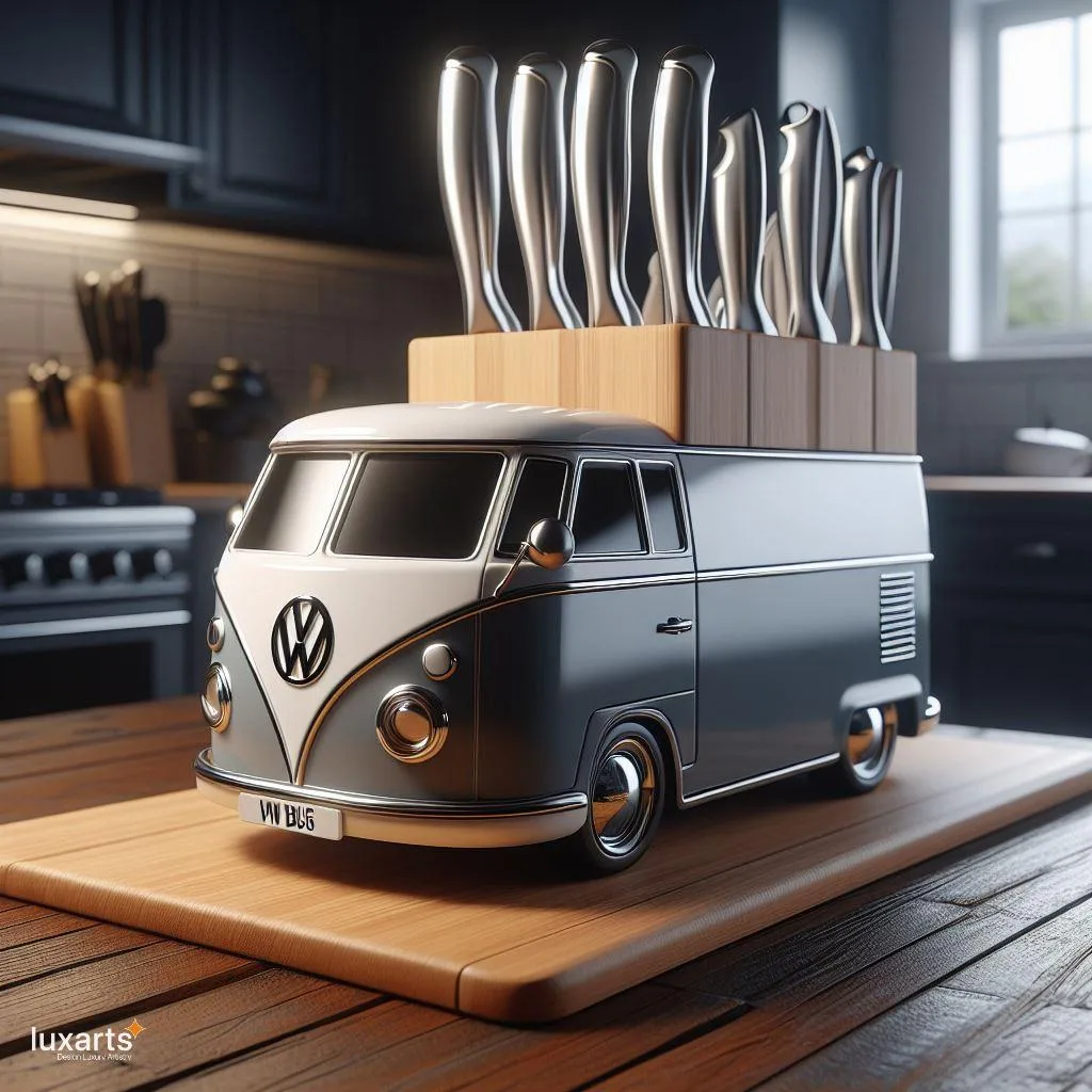 Slice in Retro Style: Volkswagen Bus Knife Block Sets for Culinary Enthusiasts luxarts volkswagen bus knife block sets 7 jpg