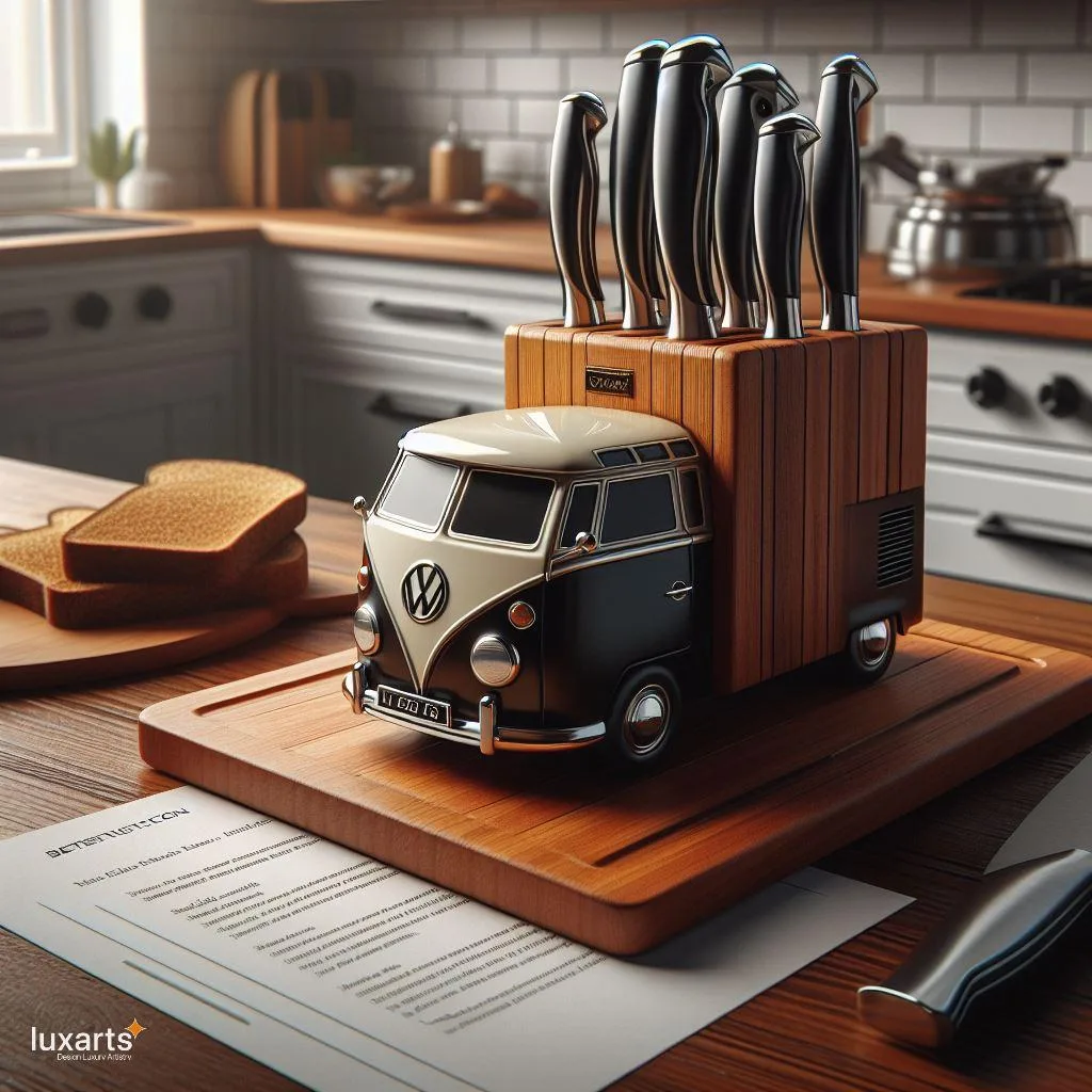 Slice in Retro Style: Volkswagen Bus Knife Block Sets for Culinary Enthusiasts luxarts volkswagen bus knife block sets 8 jpg