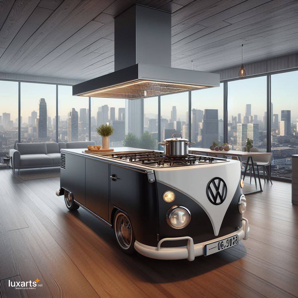 Volkswagen Kitchen Island with Stovetop and Extractor Hood: A Fusion of Style and Function luxarts volkswagen kitchen island with stovetop and extractor hood 11
